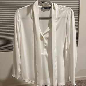 Zara White Women's Blouse